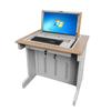 Escritorio de computadora plegable Toklak, escritorio oculto para estudiantes, mesa de capacitación para aulas multimedia escolares, de acero y madera
