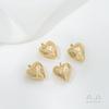 Colgante de corazón de fresa en oro de 14 quilates que conserva el color. Colgante de amor con corte de destello. Pulsera de aleación hecha a mano. Collar con dije.