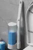 Cepillo de Inodoro Desechable para Uso Doméstico, Juego de Cabezales de Repuesto para Cepillo de Inodoro sin Ángulos Muertos, Cepillo de Limpieza para Baño Montado en la Pared