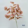 Plantas Verdes Simuladas Florais de Casamento Decoração de Atmosfera para Vitrine de Shopping Eucalipto Venda Quente Transfronteiriça Folhas de Maçã Coloridas Haste Única