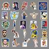 50 piezas de pegatinas de equipaje de estrella de baloncesto Curry personalizadas tendencia graffiti laptop coche decoración comercio exterior