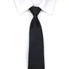 Negocios Profesional Un Tirón Boda Nuevo Corbata de Cremallera para Hombre Formal Negocios Negro Puro Moderno Versátil Persona Perezosa