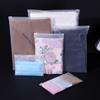 Bolsa de plástico transparente CPE con cremallera, engrosada, de EVA esmerilada, para embalaje de ropa interior, calcetines y ropa, autosellada.