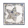 Bufanda de Seda de Moda Nueva para Comercio Exterior Transfronterizo, Pañuelo para la Cabeza de Seda Artificial, Bufanda Decorativa Retro para el Cuello de Mujer, Bufanda Pequeña para el Cuello, Pañuelo Cuadrado
