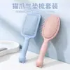 Pente com Almofada de Ar para Menina de Desenho Animado, Pente Massageador Portátil, Pente para Alisar e Estilizar Cabelos, Pente Curvo para Cachear Cabelos