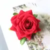 Rosa de Flanela Artesanal Simulação DIY Flor para Noiva Cabeça de Flor Decoração de Centro de Mesa para Casamento Flores de Seda Corsage Flores para Arco