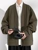 Chaqueta Cárdigan de Lana Estilo Holgazán para Hombre Ropa de Primavera y Otoño Suéter Juvenil de Alta Gama sin Capucha Cuello en V Chaqueta Americana