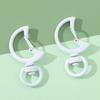 Llavero de pintura metálica con forma de luna de color creativo, accesorio de bricolaje hecho a mano, colgante para auriculares, material de decoración
