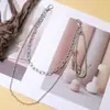 Moda Europea y Americana Transfronteriza Cadena de Bolas Doble Capa de Metal Cadena para Pantalones Colgante de Pin Grande Todo Combinable Cadena para Pantalones Personalizada