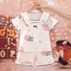 Pijama Nuevo para Niños Verano Manga Corta Kulomi Lindo Niños Niñas Bebé Crepé Burbuja Conjunto Ropa de Casa