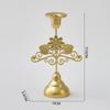 Decoração de Casa Estilo Europeu Mesa de Jantar de Luxo Leve Enfeites Jantar à Luz de Velas Vintage Adereços Suporte de Vela Decorativo Simples Arte em Ferro