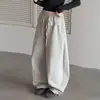Calça Feminina Estilo Primavera e Outono Meninas Grandes Estilo Coreano Conjunto Calça Balloon Meninas Elegante Calça de Pernas Largas Alunos do Ensino Fundamental Calça Casual