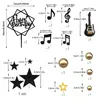 Decoração de Bolo de Guitarra Festa com Tema Musical Rock Disco Baixo Banda Tema Inserção de Bolo para Músico
