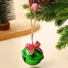 Enfeites de árvore de Natal, Presentes pendurados de carro de Natal, Decorações de sino, Sino de laço de metal