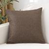 Almohada de Lino de Color Sólido Engrosada Elegante Hogar Sofá Sala de Estar 50 Respaldo Coche Oficina Cuadrada Cojín Lumbar