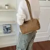 Bolso de almohada retro de gamuza con lunares para mujer, nuevo estilo 2026, versátil bolso de hombro, bolso de mano y bolso para el día a día