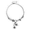 Kenjie Moneda Misteriosa Diamante en Relieve Colgante Pequeño Collar Gargantilla para Mujer Moda Transfronteriza Europea y Americana