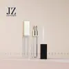Tubo quadrado customizado de fábrica para gloss labial com anel central 6ml tubo de cor labial tubo plástico vazio material para necessaire