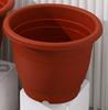 Nueva maceta redonda grande para balcón, maceta de resina espesada para plántulas, maceta de arcilla roja de imitación para jardinería, cuenco de plástico de un galón