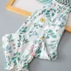 Código roto una generación de niñas cuatro flash pantalones anti-mosquitos algodón artificial bloomers florales pantalones transpirables