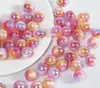 Cuentas redondas de ojo de gato chapadas en oro de dos colores degradados, cuentas sueltas, pulsera DIY, pulsera de cuentas, accesorios para collares, materiales hechos a mano