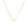 Collar de Plata de Ley S925 Chapado en Oro de 18K con Diamante de Nariz, Cabeza de Toro y Circonita Cuadrada Pequeña para Mujer, Accesorio de Cadena para Suéter Versátil de Otoño e Invierno