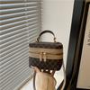 Bolsa Transversal Feminina Estampada Retro da Moda Novo Estilo Splicing Bolsa de Ombro Versátil Estilo Ins Bolsa Popular de Mão