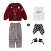 Roupas de moda infantil hip-hop estilo hip-hop moletom calças de dança terno meninos crianças hiphop roupas de performance meninas
