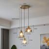 Lámpara de araña de cristal vintage nórdica LED personalizada, creativa, para restaurante, bar, de un solo cabezal, pequeña, iluminación decorativa combinada