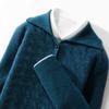 Cardigã Masculino Gola Lapela Lã Pura Design Torcido Pesado Suéter Engrossado Outono e Inverno Novo Tricô Manga Longa Pulôver