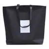 Bolsa de compras não tecida em formato de arco de lua, grande capacidade, feita sob medida para lojas de roupas, bolsas de publicidade e promocionais corporativas, sacolas de presente