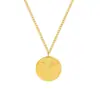 Colar Não Desbota Estilo Luxo Leve Design de Face Côncavo-Convexo Corrente para Clavícula Aço Titânio Feminino Banhado 18K Ouro Real Corrente de Colar Joia P027