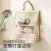 Nova Bolsa de Armazenamento Suspensa Impermeável para Banheiro Lavatório Transparente Quarto de Dormitório Cabide para Roupas Bolsa de Armazenamento para Celular Roupas