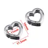 1 Pieza de Acero Inoxidable 304 Redondo Forma de Corazón Llavero Apertura Hebilla Móvil DIY Colgante para Teléfono Móvil Material de Hebilla