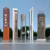 Placa de Aço Inoxidável para Fortificação Mental ao Ar Livre Sinalização de Área Cênica Placa Tridimensional Anticorrosiva Especial para Pontos Turísticos