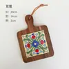 Porta-Prato de Madeira de Acácia Estilo Japonês Anti-queimadura Base Isolante para Panela Quente Mesa de Jantar de Madeira Maciça Porta-Prato de Tigela Retro Alta Temperatura Retro