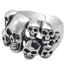 Anel de cabeça de fantasma de caveira estilo punk retrô anel de caveira com abertura ajustável europeu e americano anel de vestir transfronteiriço