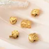 Cuentas de Agujero Grande de Calavera de Búho de Corazón Doble para Collar Pulsera DIY Cuerda Cuentas Accesorios de Acero Inoxidable