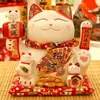Estatueta de Gato Abrindo Negócios Próspero Tamanho Grande Mão Acenando Automaticamente Recepção Sala de Estar Decoração Gato da Fortuna Presente