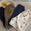 Shorts Infantis 2026 Verão Novo Estilo Meninos e Meninas Calça de Algodão Bordada com Letras Bebê Marca Japonesa Tendência Calça de Cinco Pontos