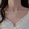 Colar Borboleta Explosiva Feminino Design de Nicho Moda Alto Senso Elegante Joia Banhada a Prata Estilo Frio Ins Corrente para Clavícula