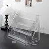 Suporte de display PET para crachás, caixa de armazenamento de crachás, rack transparente de escada mais vendido no AliExpress