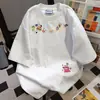 Camiseta de Verano 2025 Estampado de Dibujos Animados Moderna de Manga Corta Oversize Casual Holgada Versátil Moda para Pareja