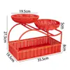 Cesta de Frutas Criativa de Múltiplas Camadas, Rack de Armazenamento para Lanches e Doces de Feriado na Sala de Estar, Bandeja para Chá da Tarde, Cesta de Armazenamento de Rattan Sintético
