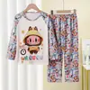 Pijama para Niños Traje de Manga Larga Primavera y Otoño Pijama para Niñas Ropa de Casa para Niños Ropa de Bebé de Dos Piezas Ropa Infantil Tailandesa