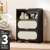 Cómoda Negra Estilo Vintage de Cinco Cajones Gabinete de Almacenamiento para Sala de Estar Dormitorio Gabinete de Almacenamiento Estantería Gabinete de Pasillo Gabinete Estrecho Alto Vertical Multicapa
