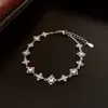 Pulsera Colgante Mariposa Color Zircón Estilo Coreano Lujo Ligero Sentido de Alta Gama Pulsera de Moda Dulce para el Trabajo Combinable para Mujeres