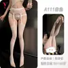 Pensamentos Noturnos Brincadeira Noturna Lingerie Grade de Diamante Meia-liga Meias Arrasto Sexy Quente Seda Preta Pernas Bonitas Tentação Meias Arrasto A111