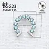 Anillo de Herradura de Aleación de Titanio F136 Joyería para Perforación de Hélix Hueso de la Oreja Accesorios Perforación de Oreja de Titanio G23 Rosca Interna Joyería de Tachuela para Oreja para Mujeres