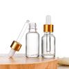 Frasco de Vidro Transparente para Óleo Essencial, Frasco Especial para Óleo de Massagem, Conta-gotas com Ponta de Plástico, Frasco para Líquido de Essência, Frasco Vazio, Frasco Vazio para Embalagem Cosmética